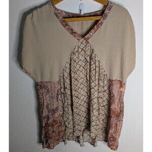 Gimmick Knit Ruffle Hem Sleeveless Boho Top Women's Size M Medium (45)